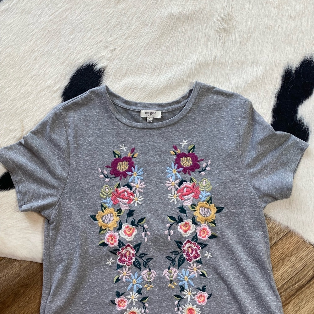 Umgee embroidered floral pocket tee dress - Picture 3 of 10